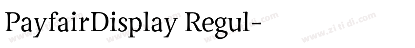 PayfairDisplay Regul字体转换